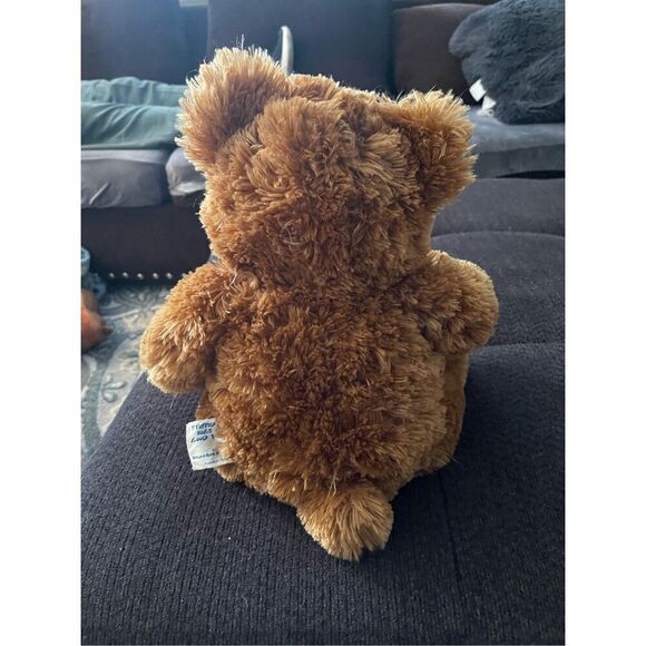 Build-A-Bear Workshop Brown Blue White Shaggy Fur Bear Plush Stuffed Animal 14" - Picture 14 of 14